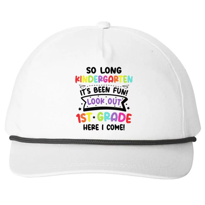 So Long Kindergarten Look Out first Grade Graduation Gifts Snapback Five-Panel Rope Hat