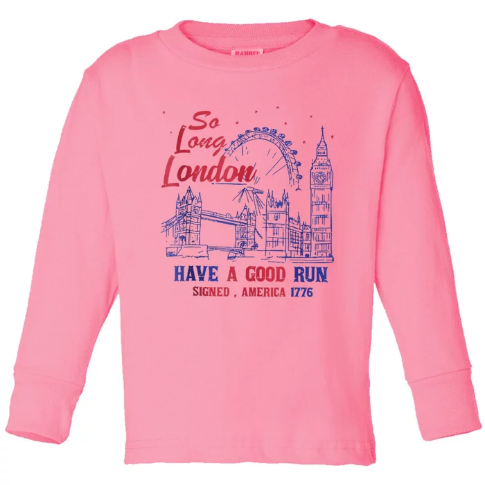 So Long London 4th Of July Toddler Long Sleeve Shirt