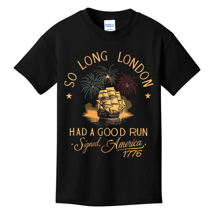 So Long London Had A Good Run Vintage Kids T-Shirt