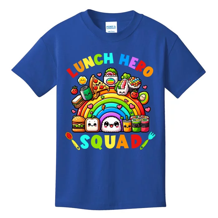 School Lunch Lady Squad A Food Team Rainbow Lunch Hero Squad Gift Kids T-Shirt