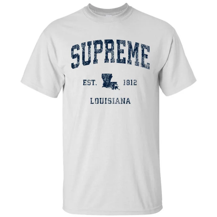 Supreme Louisiana La Vintage Athletic Sports Design Tall T-Shirt