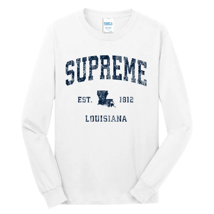 Supreme Louisiana La Vintage Athletic Sports Design Tall Long Sleeve T-Shirt