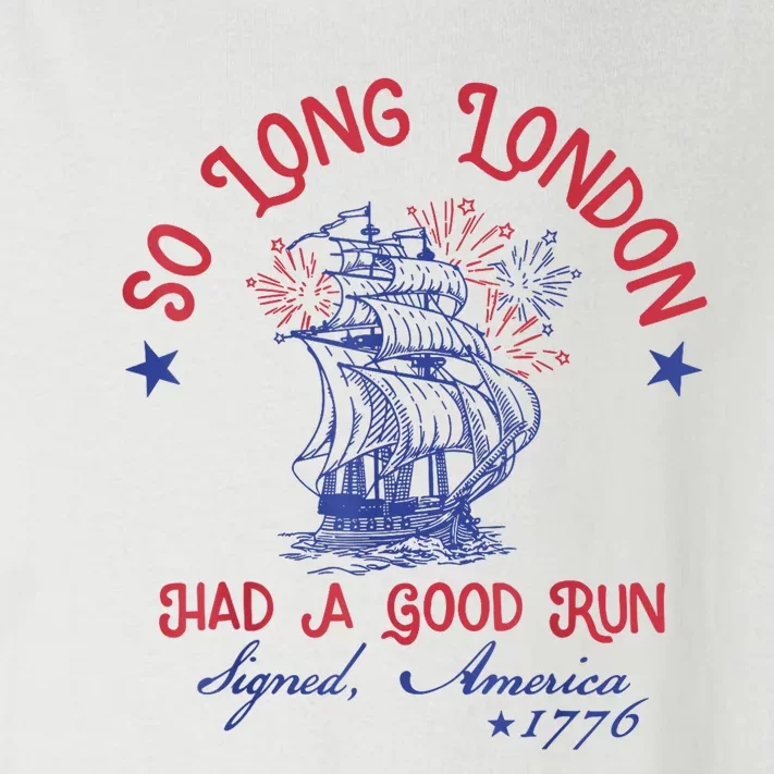 So Long London 4th Of July 1776 Usa Shirts Girl Patriotic Toddler Long Sleeve Shirt