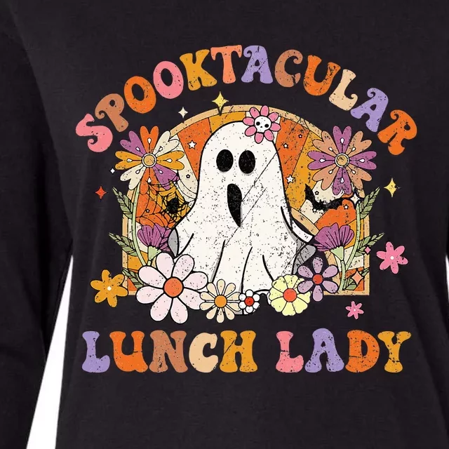 Spooktacular Lunch Lady Happy Halloween Spooky Matching Womens Cotton Relaxed Long Sleeve T-Shirt