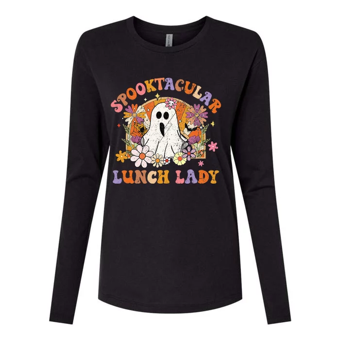 Spooktacular Lunch Lady Happy Halloween Spooky Matching Womens Cotton Relaxed Long Sleeve T-Shirt