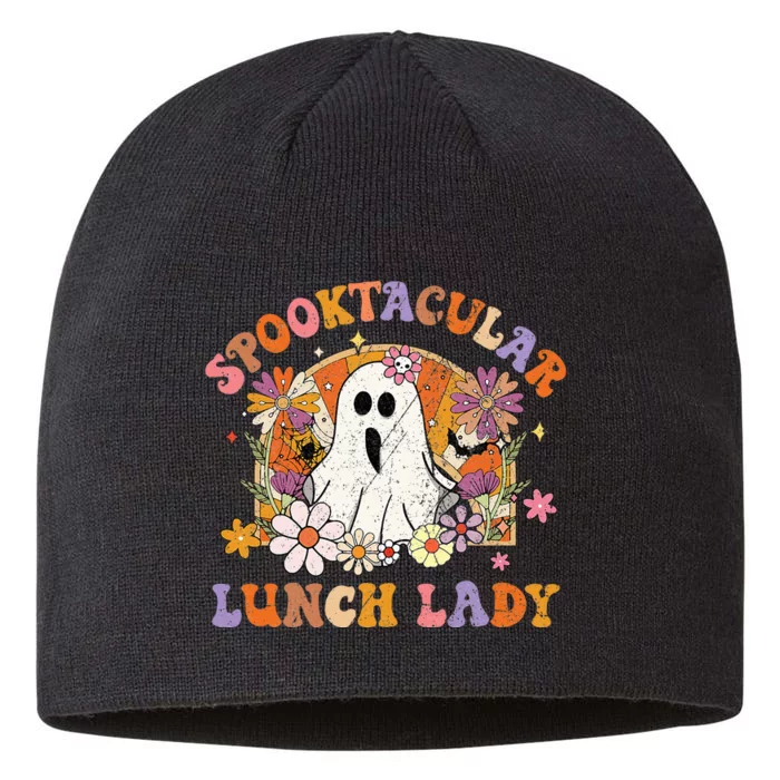 Spooktacular Lunch Lady Happy Halloween Spooky Matching 8 1/2in Sustainable Knit Beanie