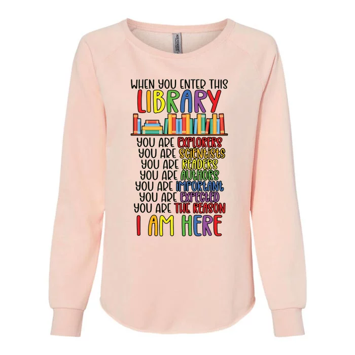 School Librarian Library Worker Appreciation Womens California Wash Sweatshirt