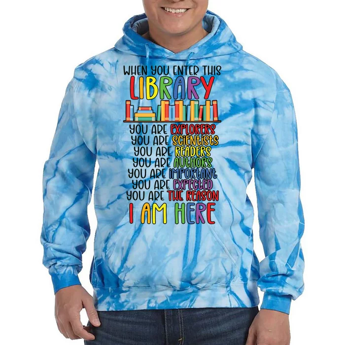 School Librarian Library Worker Appreciation Tie Dye Hoodie