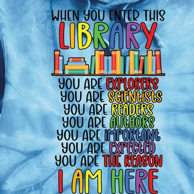 School Librarian Library Worker Appreciation Tie Dye Hoodie