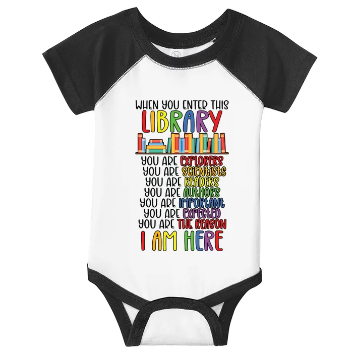 School Librarian Library Worker Appreciation Infant Baby Jersey Bodysuit