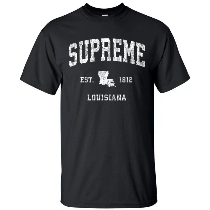 Supreme Louisiana La Vintage Athletic Sports Design Tall T-Shirt