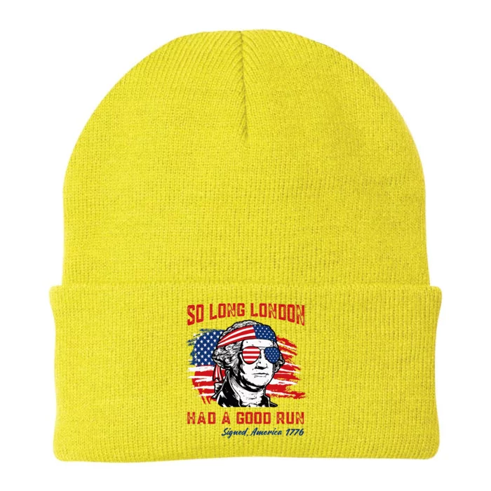 So Long London George Washington Patriotic Knit Cap Winter Beanie