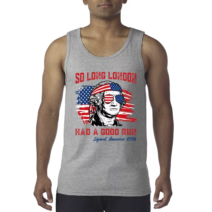 So Long London George Washington Patriotic Tank Top