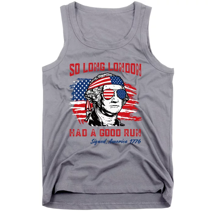 So Long London George Washington Patriotic Tank Top