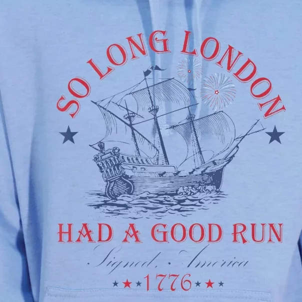 So Long London Had A Good Run Funny Unisex Surf Hoodie