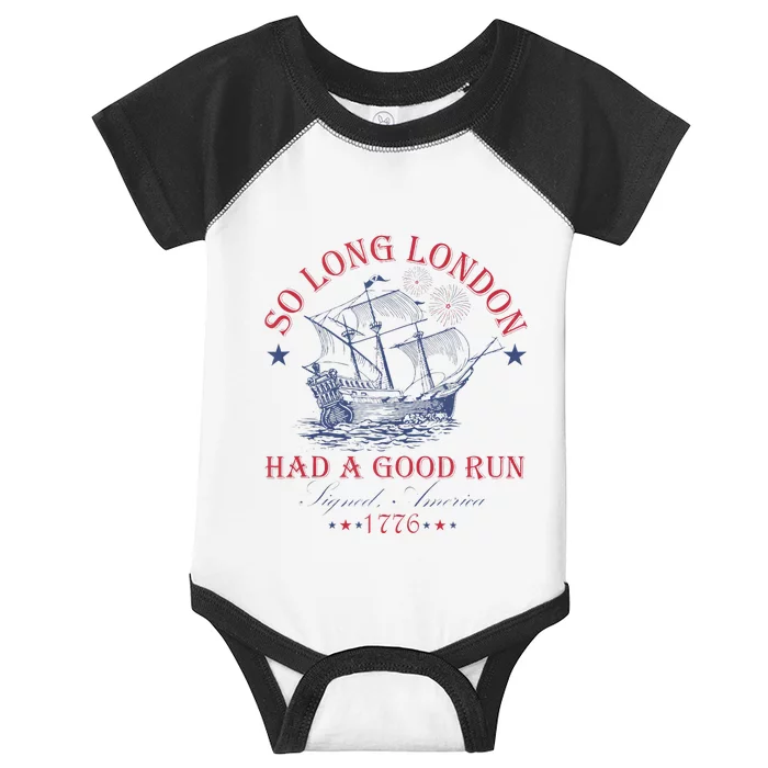 So Long London Had A Good Run Funny Infant Baby Jersey Bodysuit