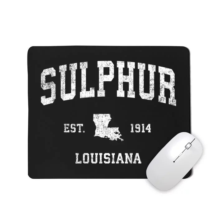 Sulphur Louisiana La Vintage Athletic Sports Mousepad