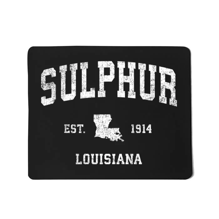 Sulphur Louisiana La Vintage Athletic Sports Mousepad