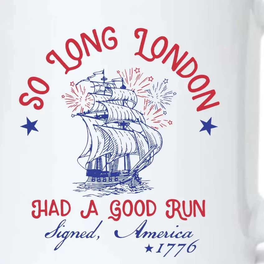 So Long London 4th Of July Patriotic Design Black Color Changing Mug