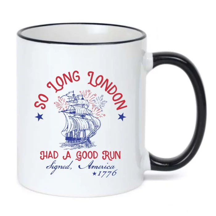 So Long London 4th Of July Patriotic Design Black Color Changing Mug