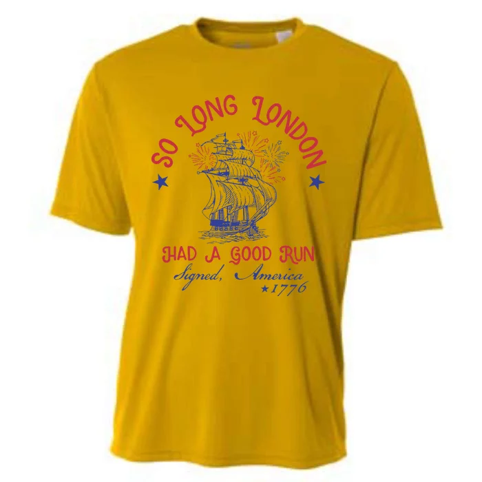 So Long London 4th Of July Patriotic Design Cooling Performance Crew T-Shirt