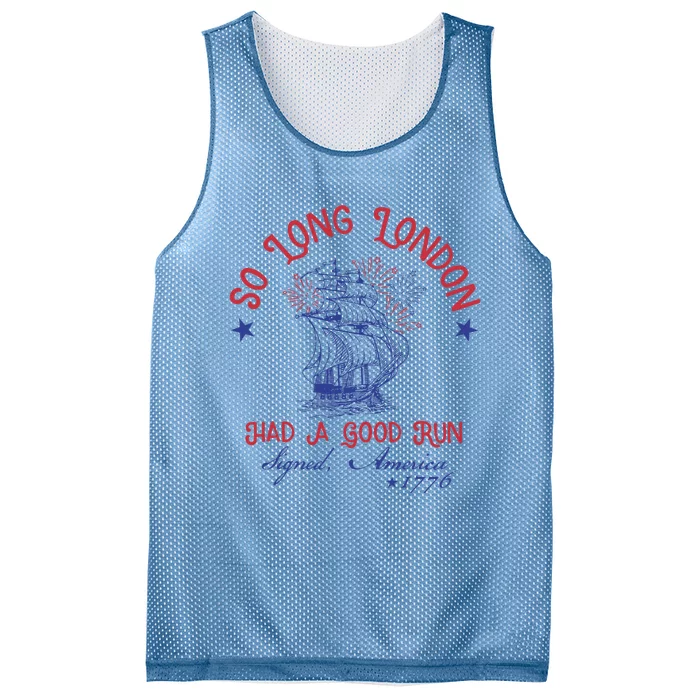 So Long London 4th Of July Patriotic Design Mesh Reversible Basketball Jersey Tank