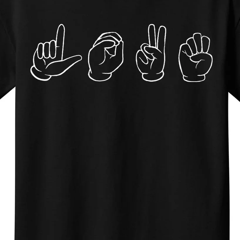 Sign Language Love Sign Language Kids T-Shirt