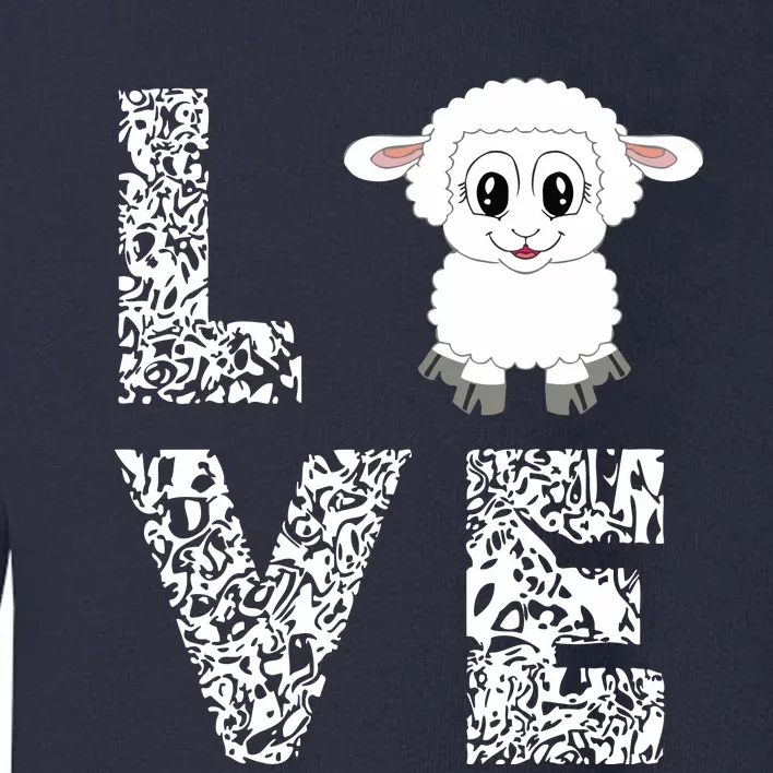 Sheepp Lamb Love Livestock Farmer Cattle Sketch Toddler Sweatshirt