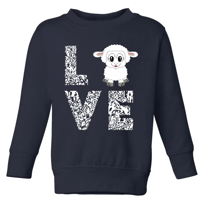 Sheepp Lamb Love Livestock Farmer Cattle Sketch Toddler Sweatshirt