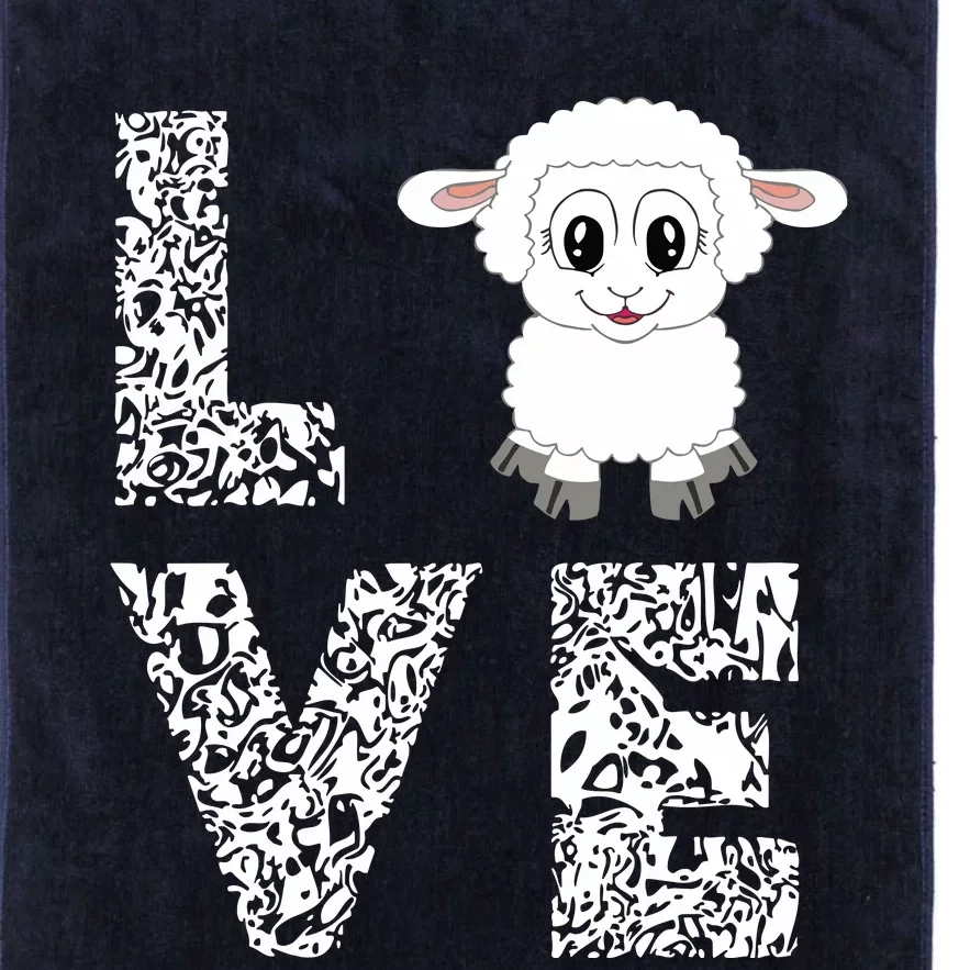 Sheepp Lamb Love Livestock Farmer Cattle Sketch Platinum Collection Golf Towel