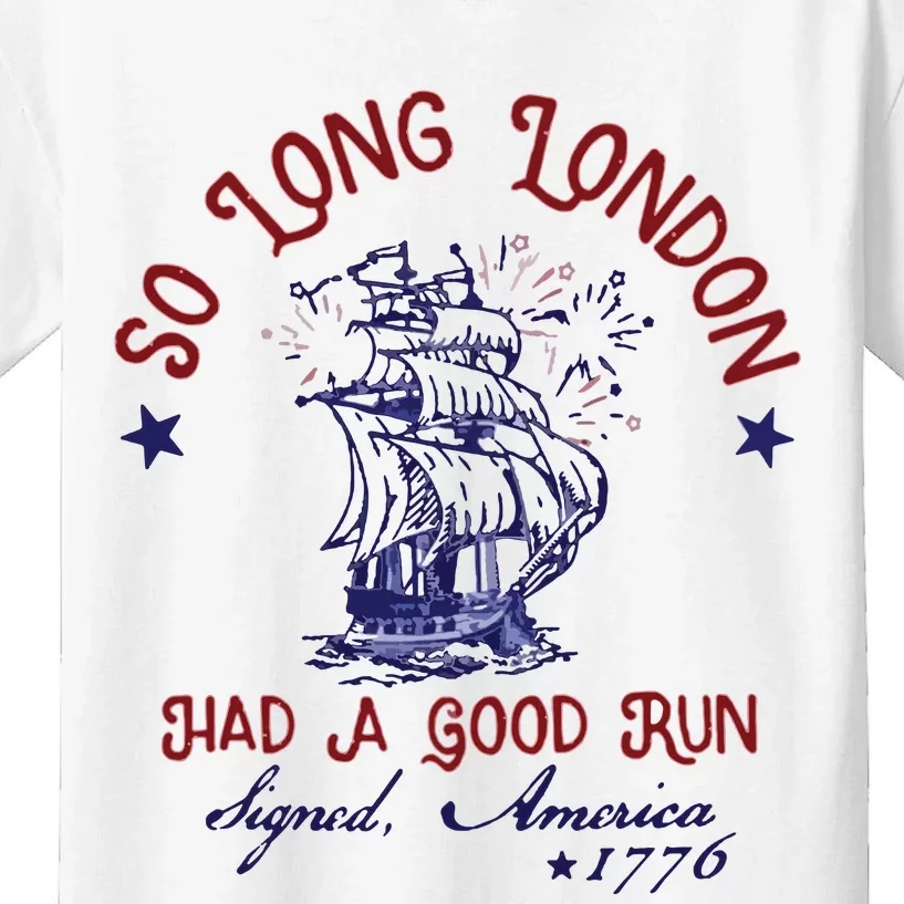 So Long London 4th Of July Kids T-Shirt