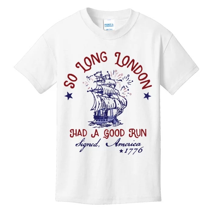 So Long London 4th Of July Kids T-Shirt