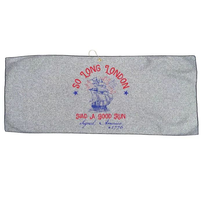 So Long London Had A Good Run Signed America 1776 Large Microfiber Waffle Golf Towel