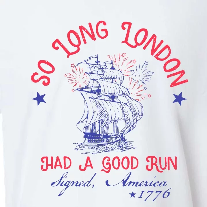 So Long London Had A Good Run Sueded Cloud Jersey T-Shirt