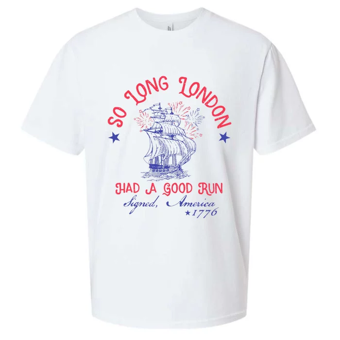 So Long London Had A Good Run Sueded Cloud Jersey T-Shirt