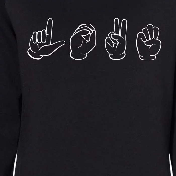 Sign Language Love Sign Language Womens California Wash Sweatshirt