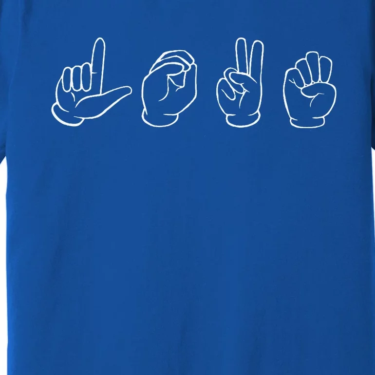 Sign Language Love Sign Language Premium T-Shirt