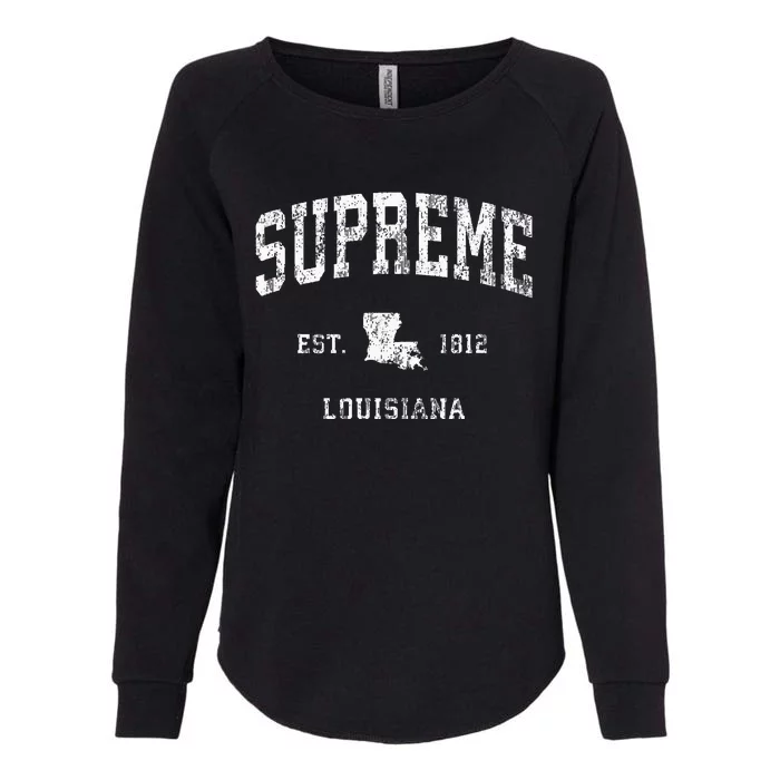 Supreme Louisiana LA Vintage Athletic Sports Womens California Wash Sweatshirt