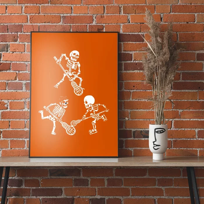 Skeleton Lacrosse Lover Spooky Vibes Halloween Costume Poster