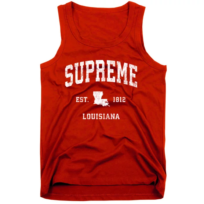 Supreme Louisiana La Vintage Athletic Tank Top