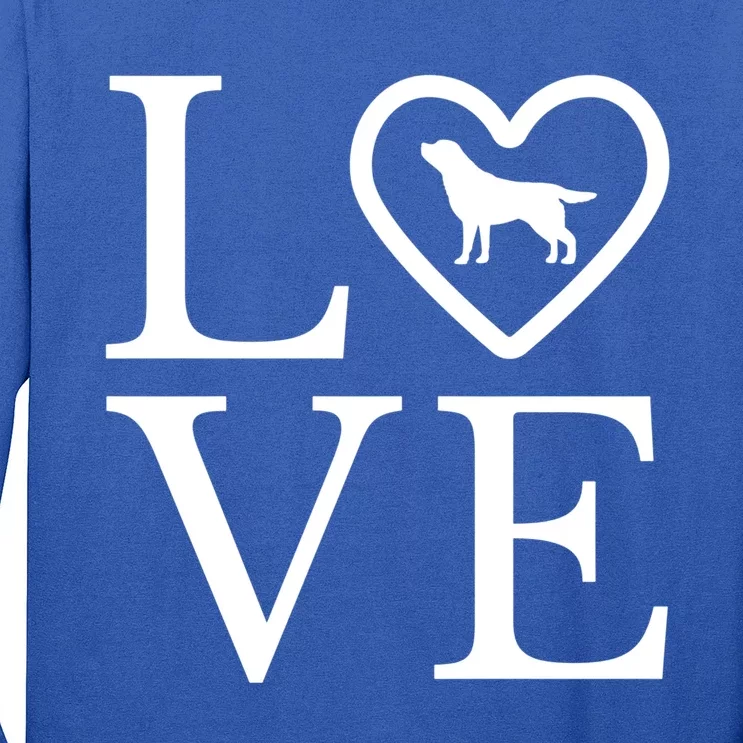 Silver Lab Love Valentine's Day Dog Labrador Retriever Gift Long Sleeve Shirt