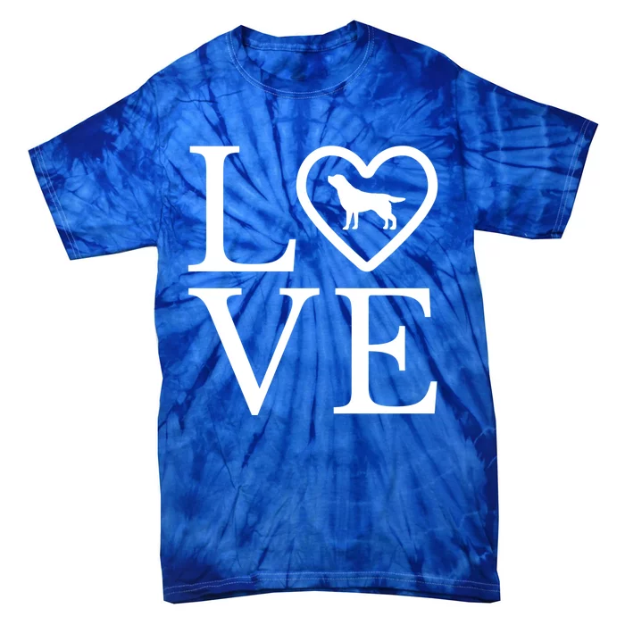 Silver Lab Love Valentine's Day Dog Labrador Retriever Gift Tie-Dye T-Shirt