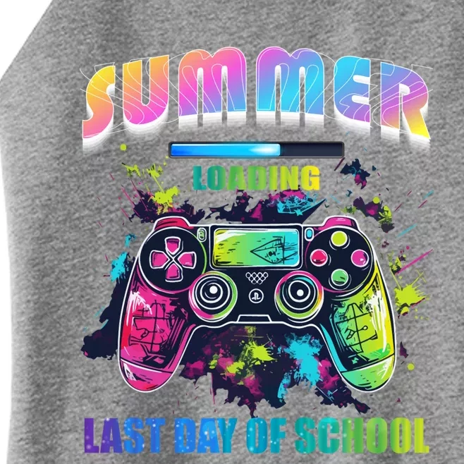 Summer Loading Last Day Of School For Gamer Teacher Student Cool Gift Women’s Perfect Tri Rocker Tank