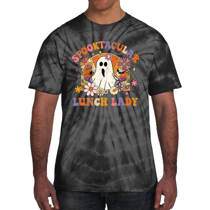 Spooktacular Lunch Lady Happy Halloween Spooky Matching Tie-Dye T-Shirt