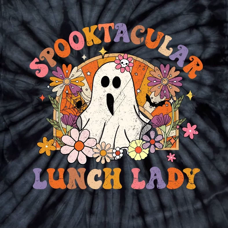 Spooktacular Lunch Lady Happy Halloween Spooky Matching Tie-Dye T-Shirt