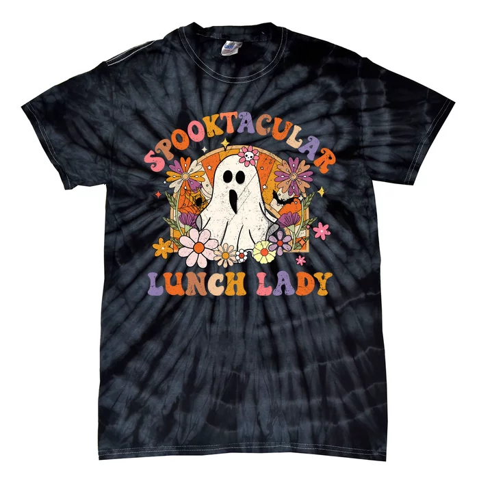 Spooktacular Lunch Lady Happy Halloween Spooky Matching Tie-Dye T-Shirt