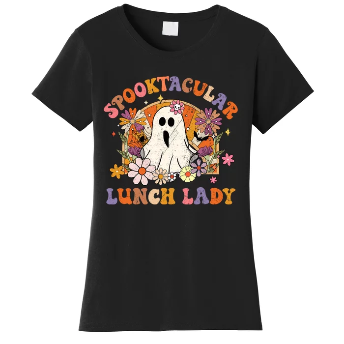 Spooktacular Lunch Lady Happy Halloween Spooky Matching Women's T-Shirt