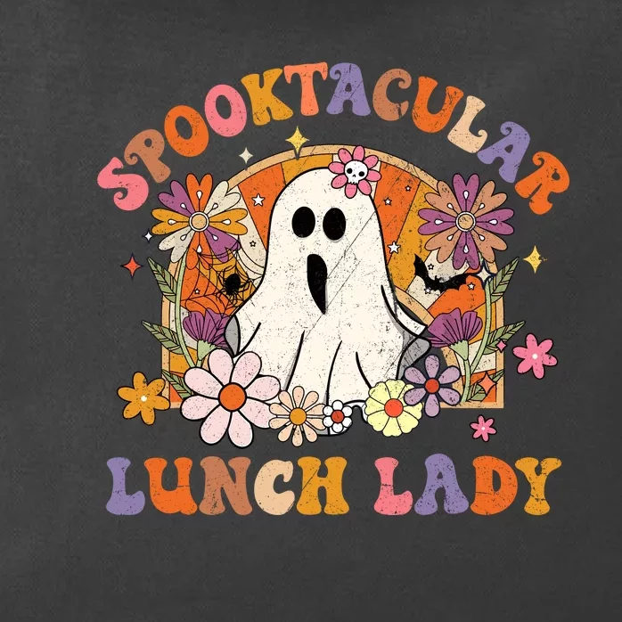 Spooktacular Lunch Lady Happy Halloween Spooky Matching Zip Tote Bag