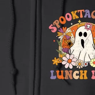 Spooktacular Lunch Lady Happy Halloween Spooky Matching Full Zip Hoodie