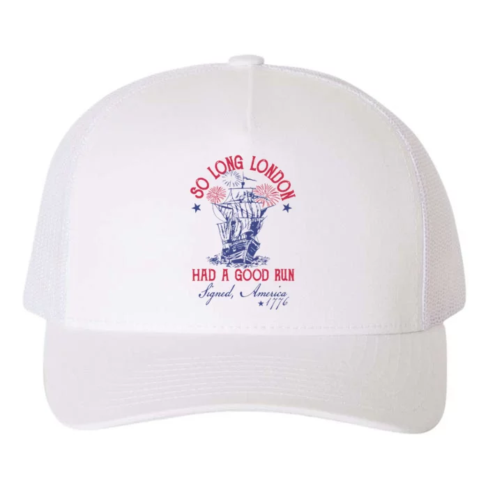 So Long London 4 Of July Yupoong Adult 5-Panel Trucker Hat